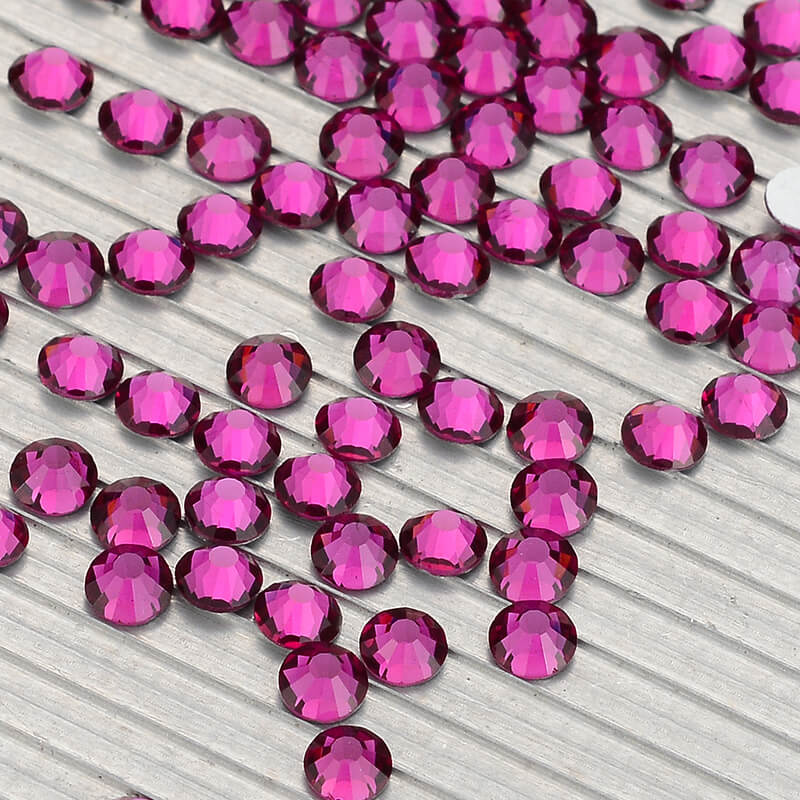 Nail Art Fuchsia - Fuchsia Bright SS3-SS50 Glass Crystal Non-Hotfix