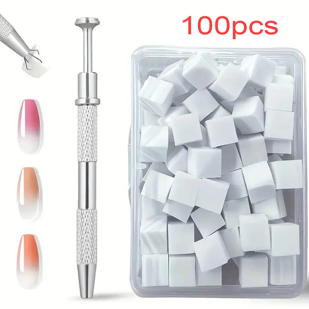 Nail Art Chrome - 50/100Pcs White Mini Nail Sponge With