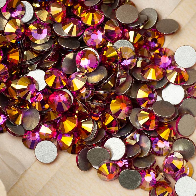 Nail Art Fuchsia - 5A Fuchsia AB Flat Back Rhinestones