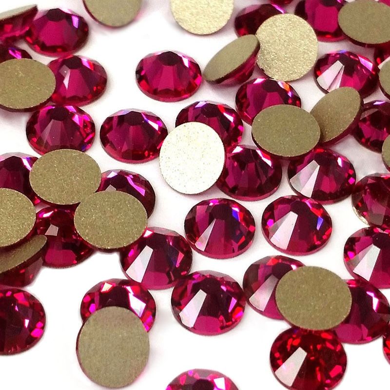 Nail Art Fuchsia - New Fuchsia Non Hotfix Rhinestones Flatback