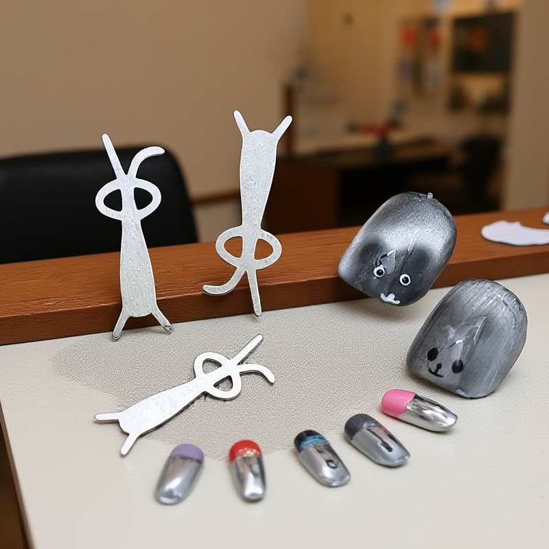 Nail Art One Piece - 5PCS Rabbit Bear Cat Eye Magnet