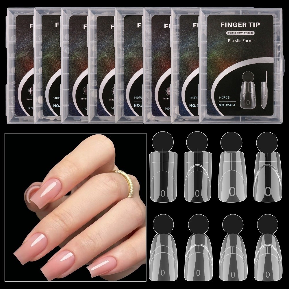 Nail Extension Form - 140PCS Matte Surface French Nail Dual
