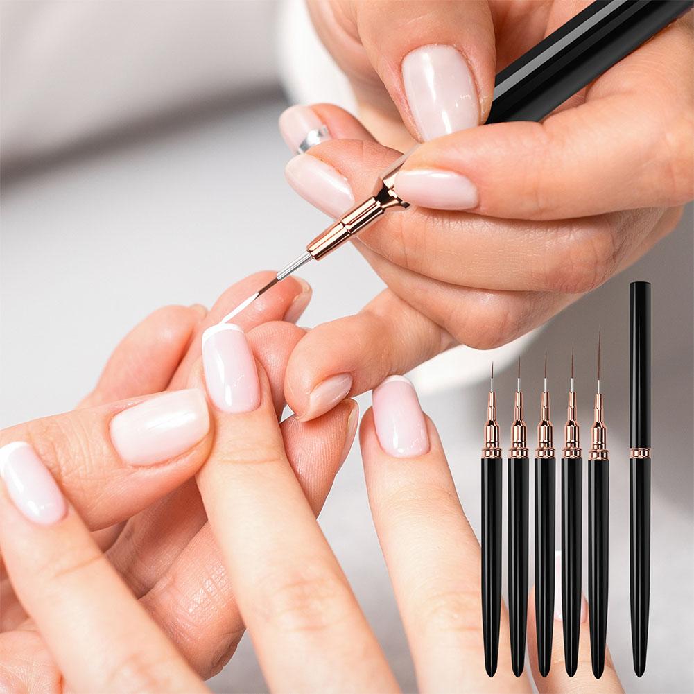 5PCS Nail Art Liner Brush Set  - Nail Gel Polish Set 评论和价格