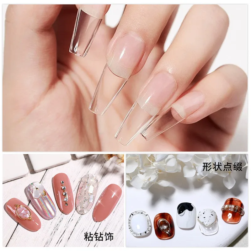 3pcs/set Solid Nail Tips Gel S - Nail Gel Polish Set 评论和价格