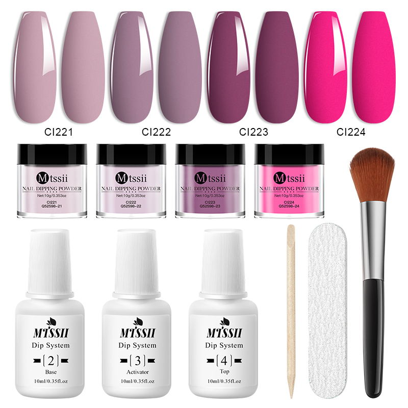 10PCS/Set Dip Nails Powder Kit - Nail Art Chrome 评论和价格