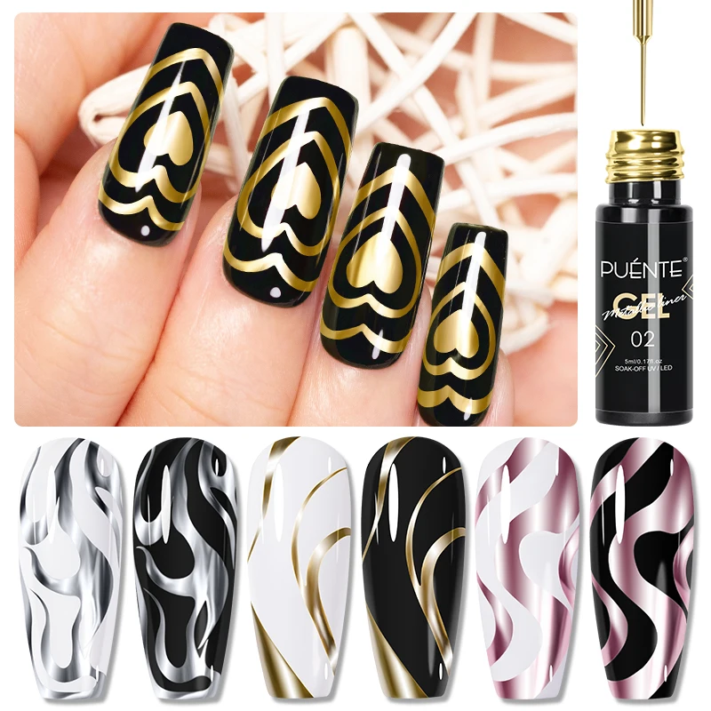 5ml Golden Silvery Metallic Pa - Nail Art Chrome 评论和价格