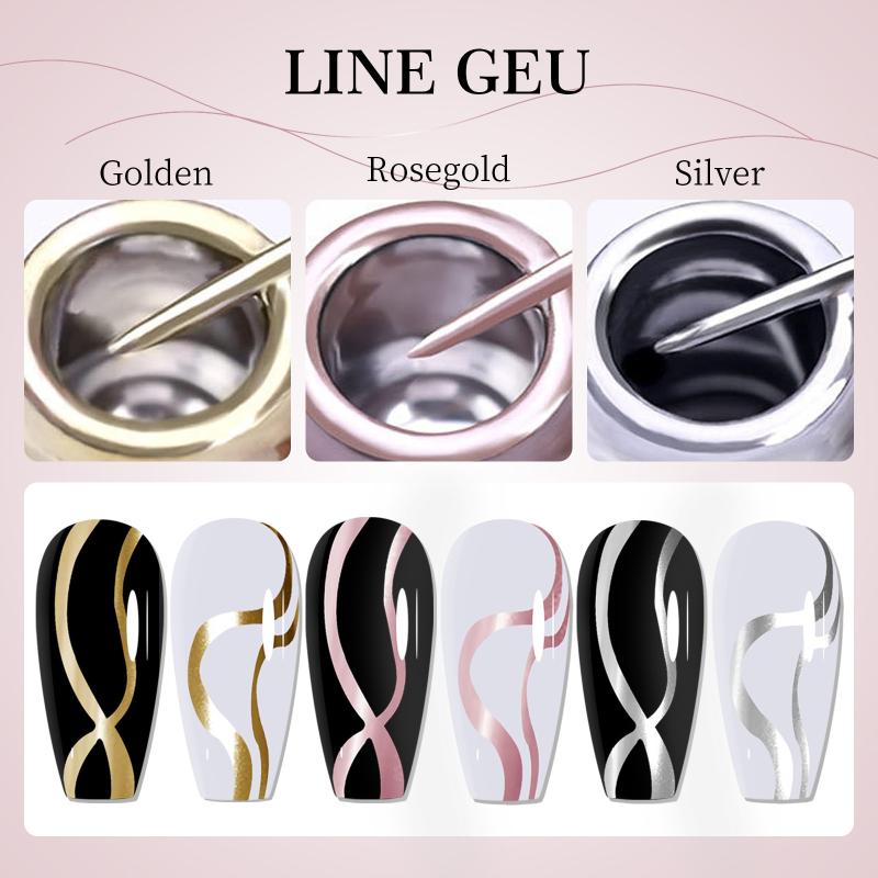 Gold Silver Metallic Liner Gel - Nail Art Chrome 评论和价格