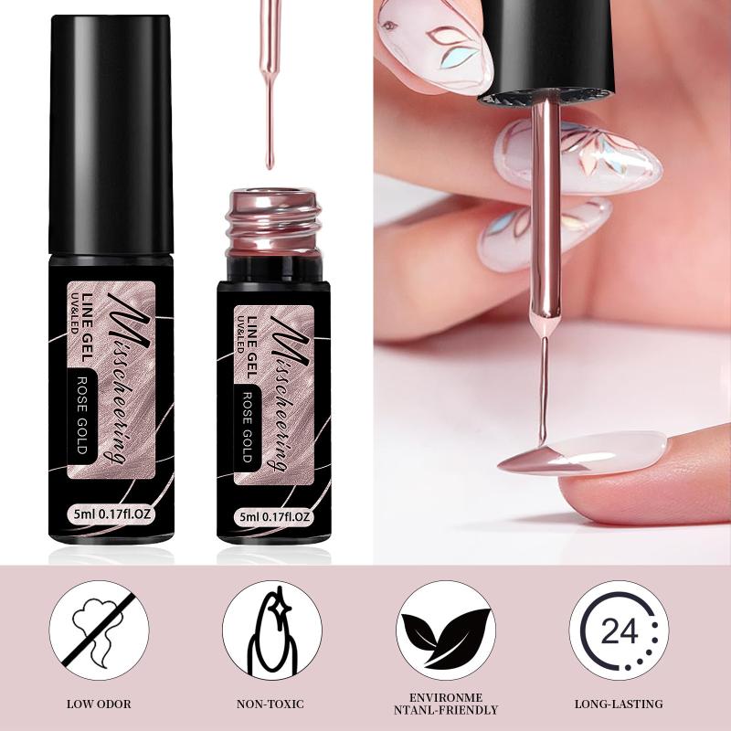 Gold Silver Metallic Liner Gel - Nail Art Chrome 评论和价格