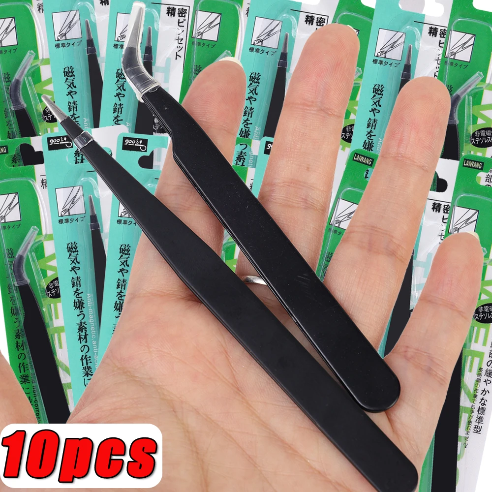 10PCS Curved Tip Eyelash Exten - Nail Extension Form 评论和价格