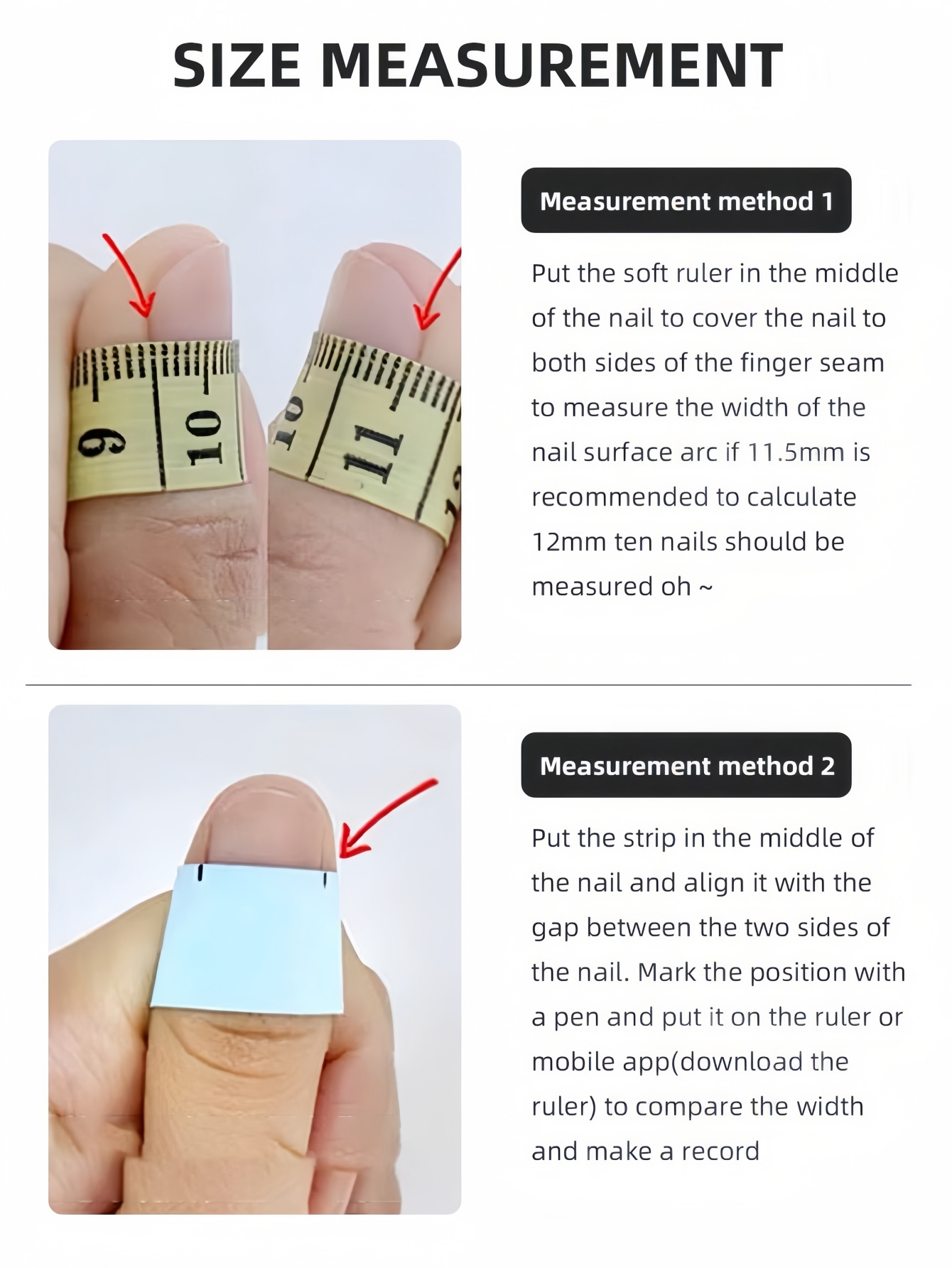 10-Piece Set of Pink and White - Press On Nail Set 评论和价格