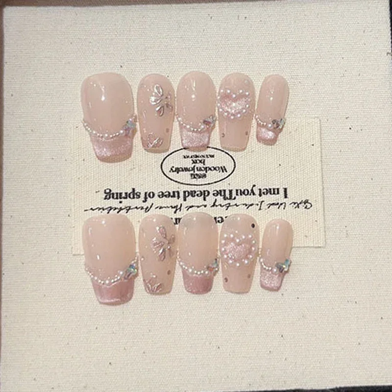 10pcs Cute Handmade Cat Eye Po - Nail Art Pink Cat Eye 评论和价格