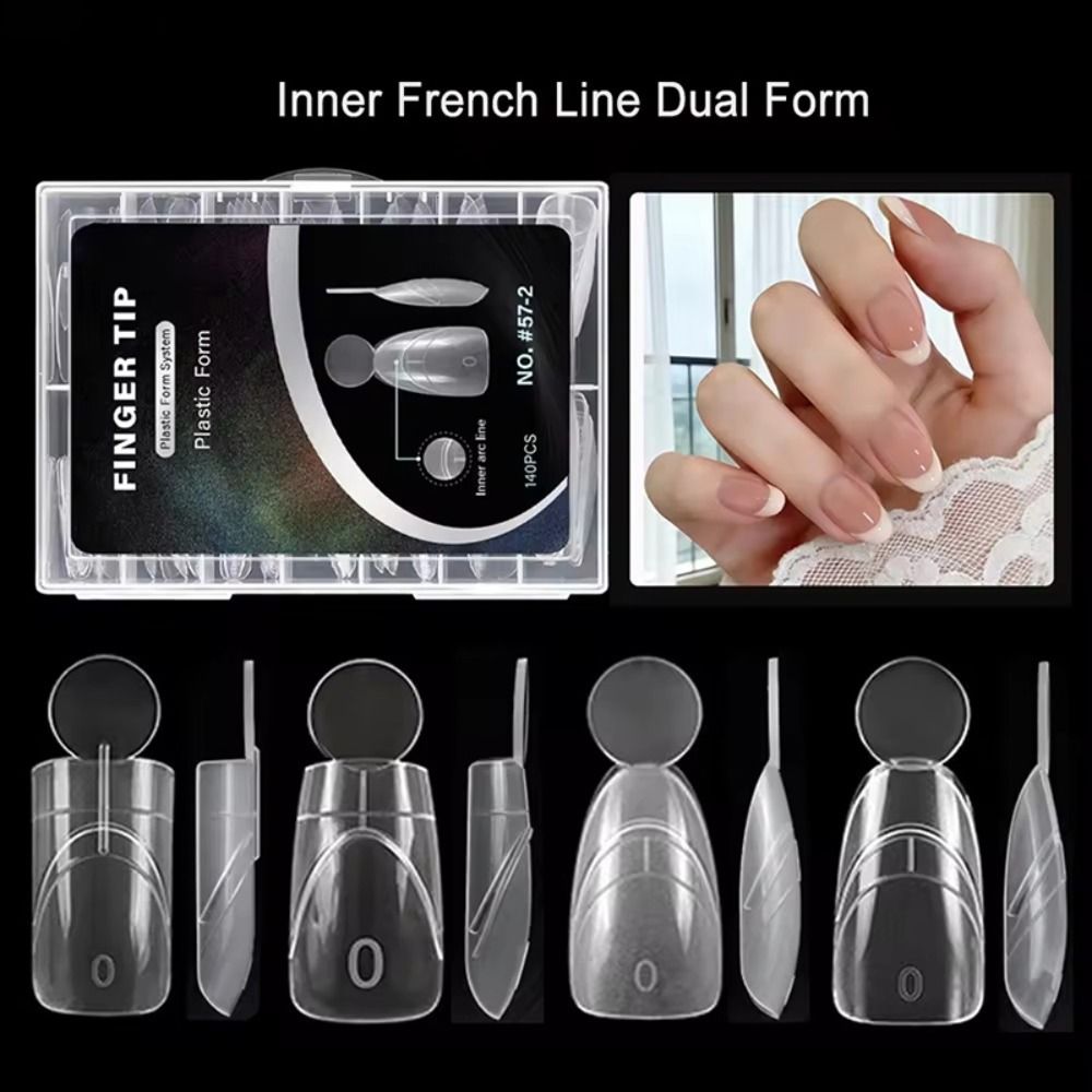 140PCS Matte Surface French Na - Nail Extension Form 评论和价格