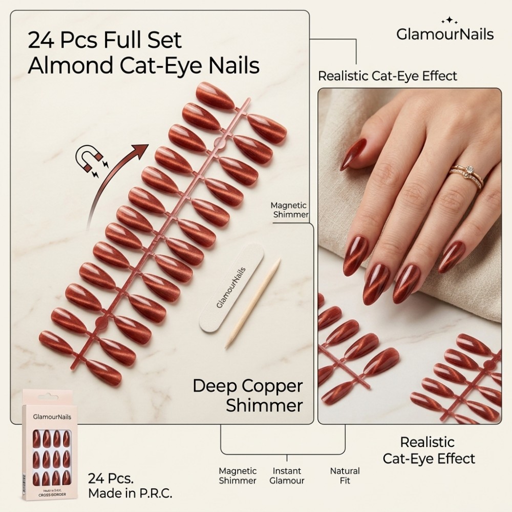 24PCS Forest Glimmer Collectio - Press On Nail Set 评论和价格