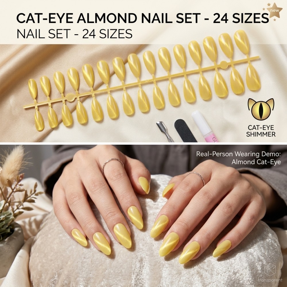 24PCS Forest Glimmer Collectio - Press On Nail Set 评论和价格