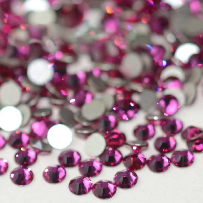 Fuchsia High Quality Glass Rhi - Nail Art Fuchsia 评论和价格
