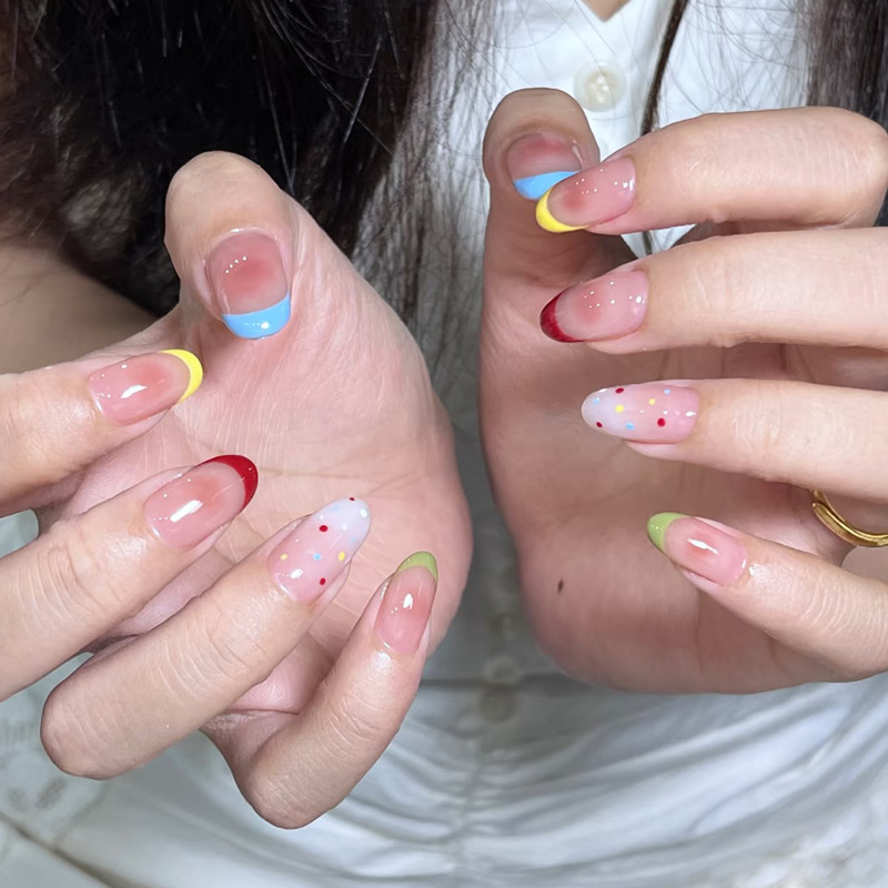 24Pcs Almond False Nails Sets  - Press On Nail Set 评论和价格