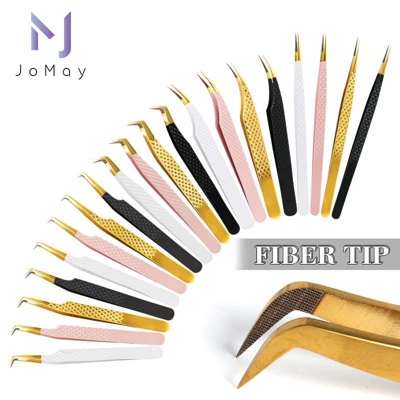 1pc Fiber Tip Tweezers Stainle - Nail Extension Form 评论和价格