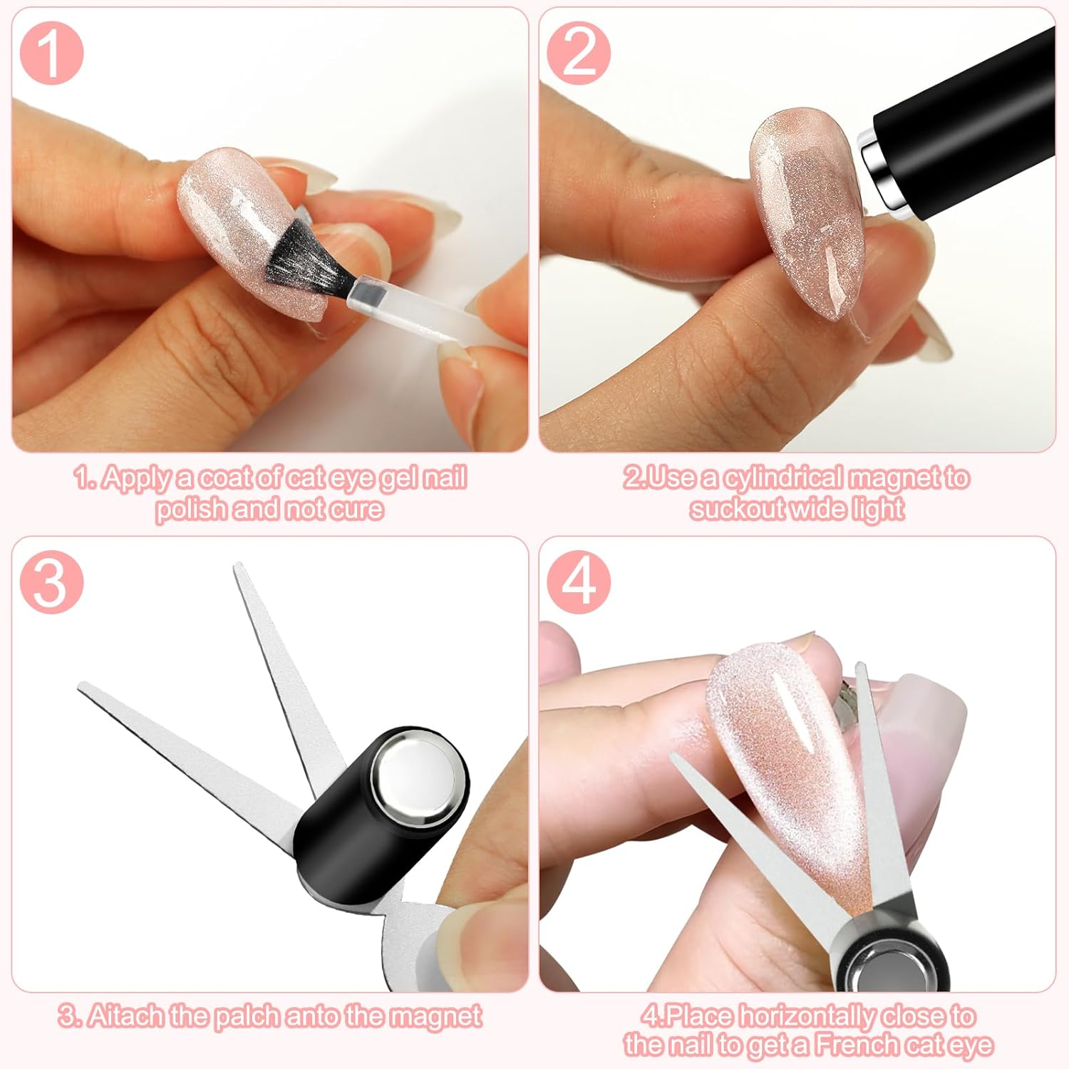 Double Headed Nails Magnet Fre - Nail Gel Polish Set 评论和价格