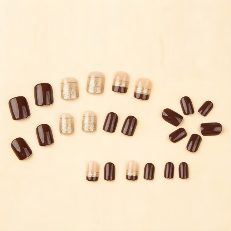 Short Square fake nails for wo - Press On Nail Set 评论和价格