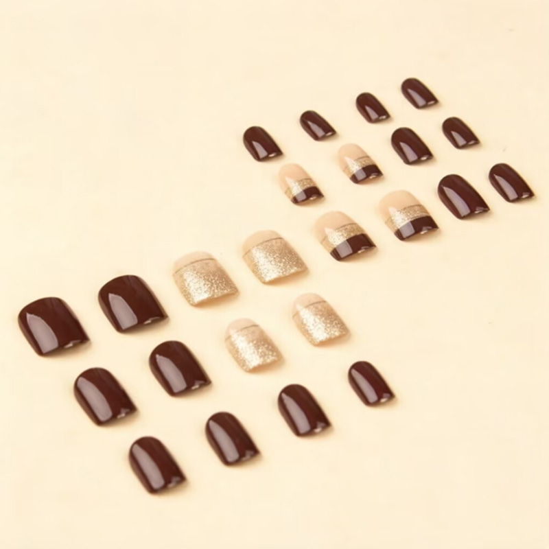 Short Square fake nails for wo - Press On Nail Set 评论和价格