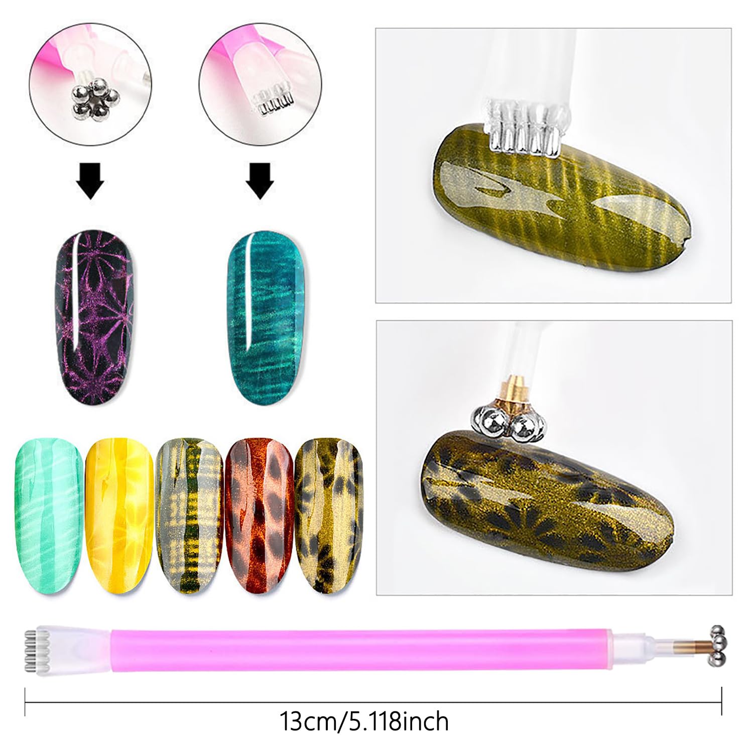 10Pcs Cat Eye Magnet Set Nail  - Nail Gel Polish Set 评论和价格