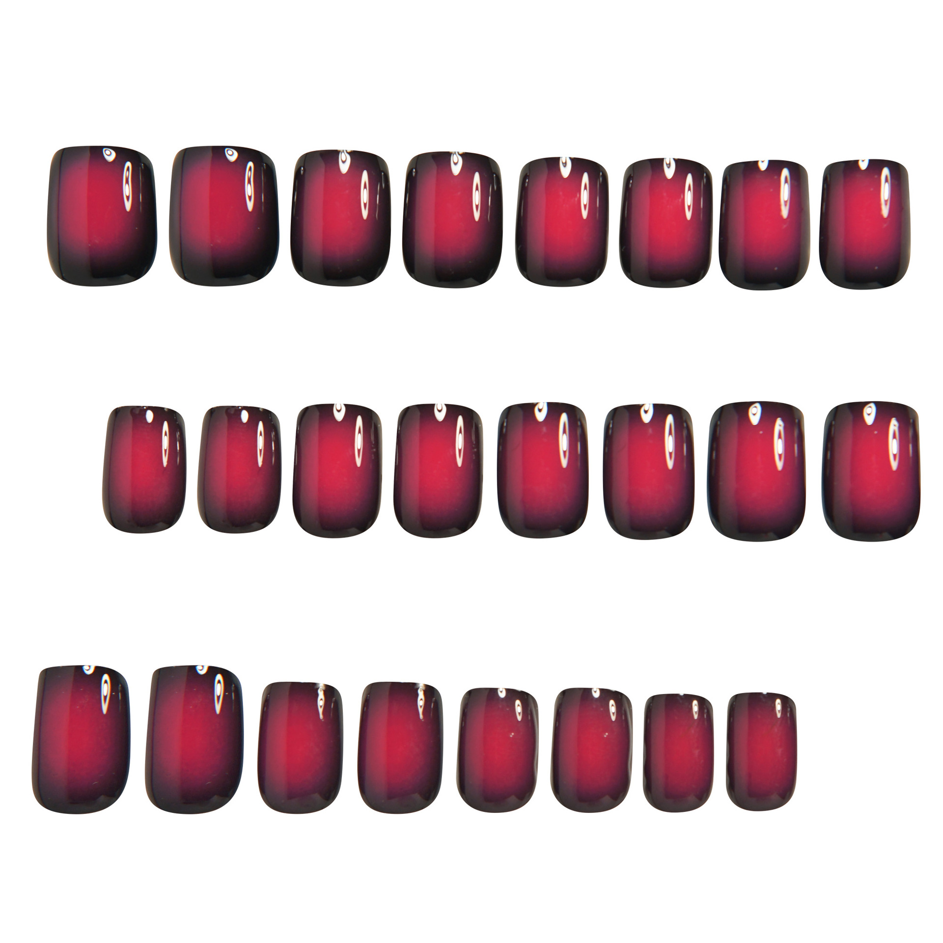 Short Square fake nails for wo - Press On Nail Set 评论和价格