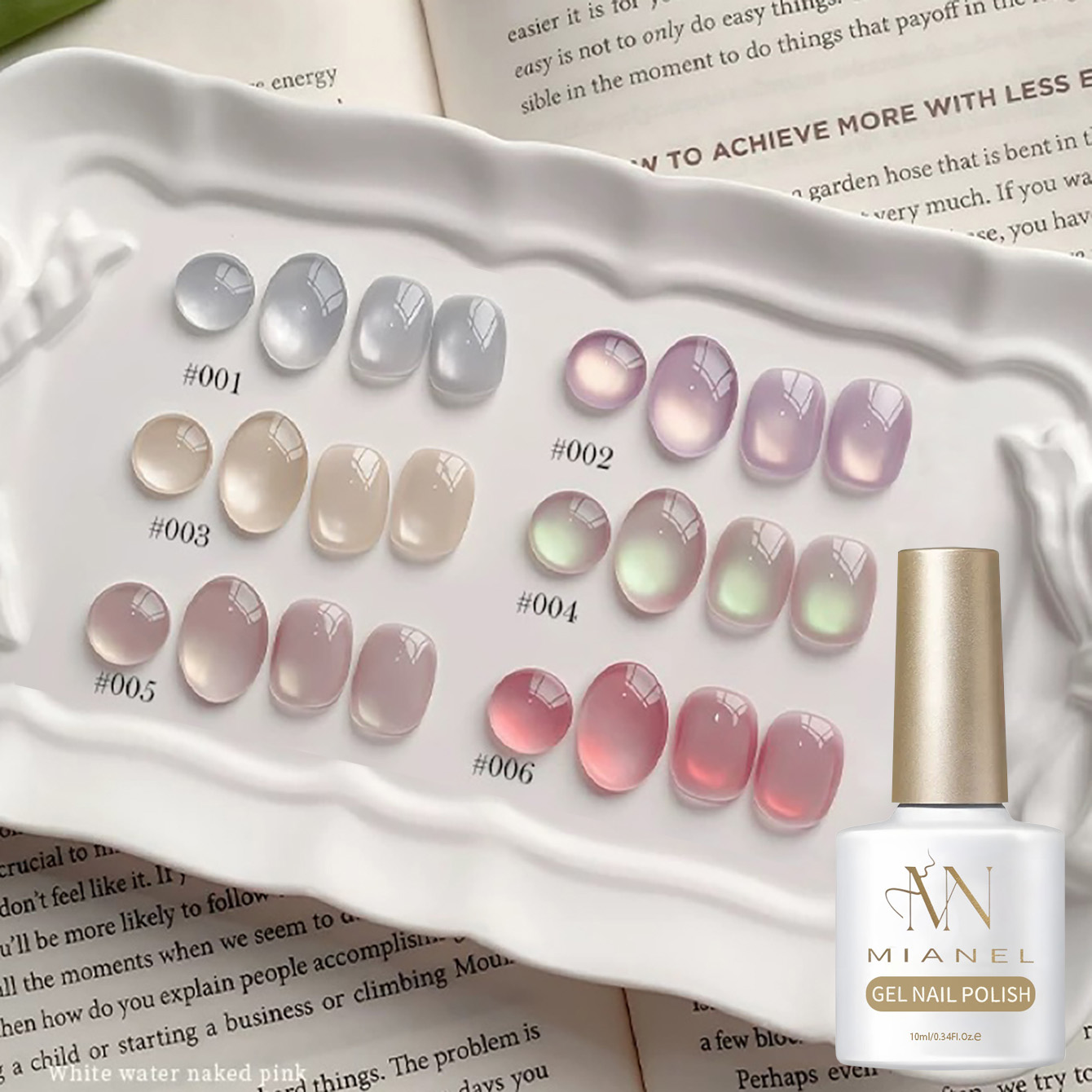 MIANEL 10ML Candy Glass Bead C - Nail Art Pink Cat Eye 评论和价格