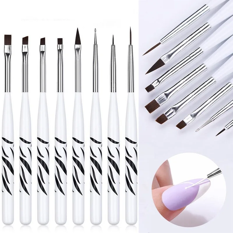Nail Art Brush Ombre Brushes U - Nail Gel Polish Set 评论和价格