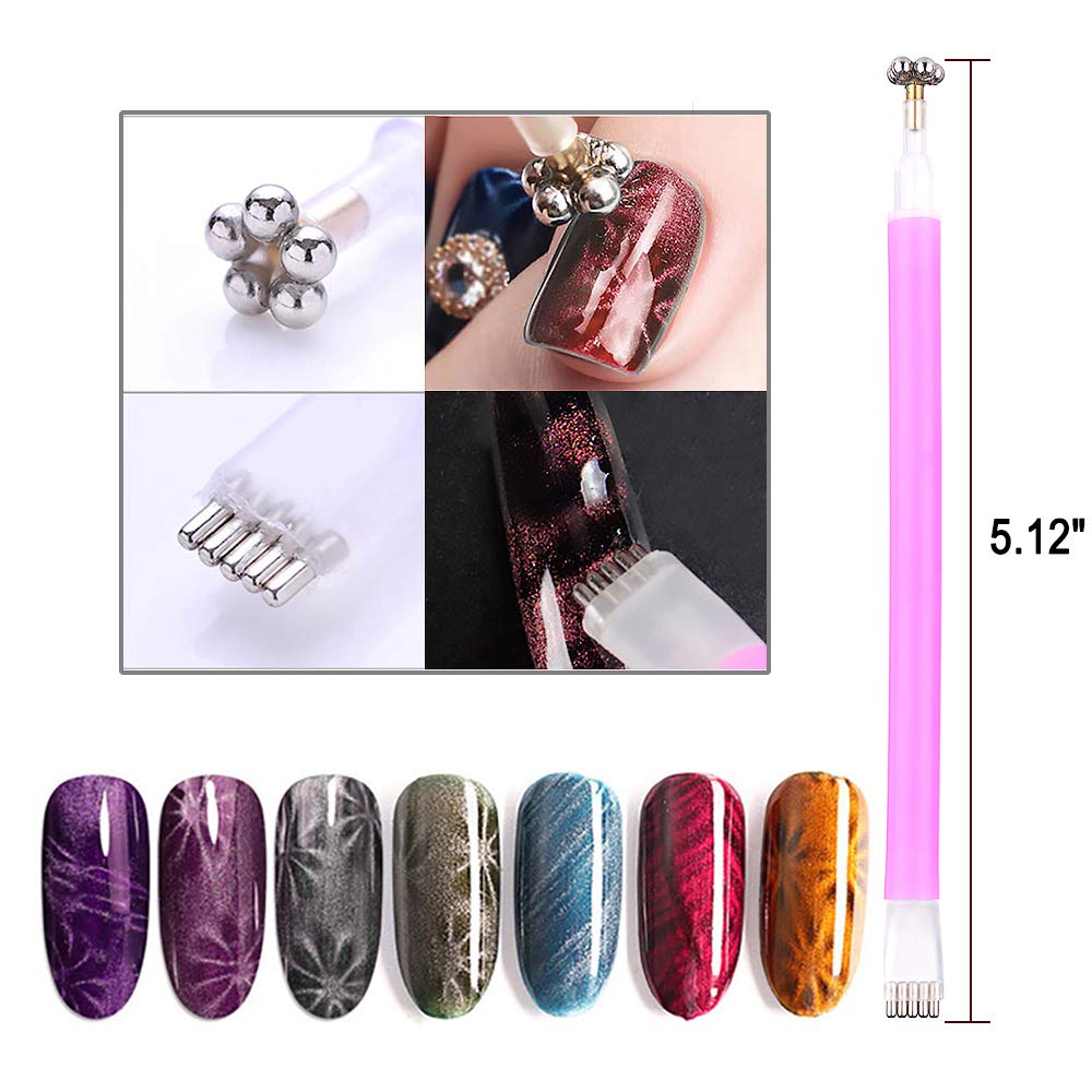 YIKOOLIN 3D Cat Eyes Magnet Ma - Nail Gel Polish Set 评论和价格