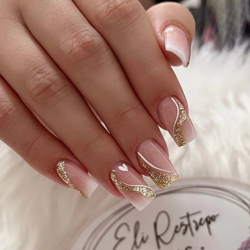 Short Medium fake nails for wo - Press On Nail Set 评论和价格