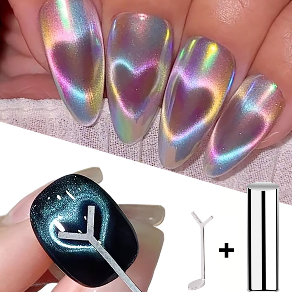 1/2/3/4pcs Y-Shaped Heart Cat  - Nail Gel Polish Set 评论和价格
