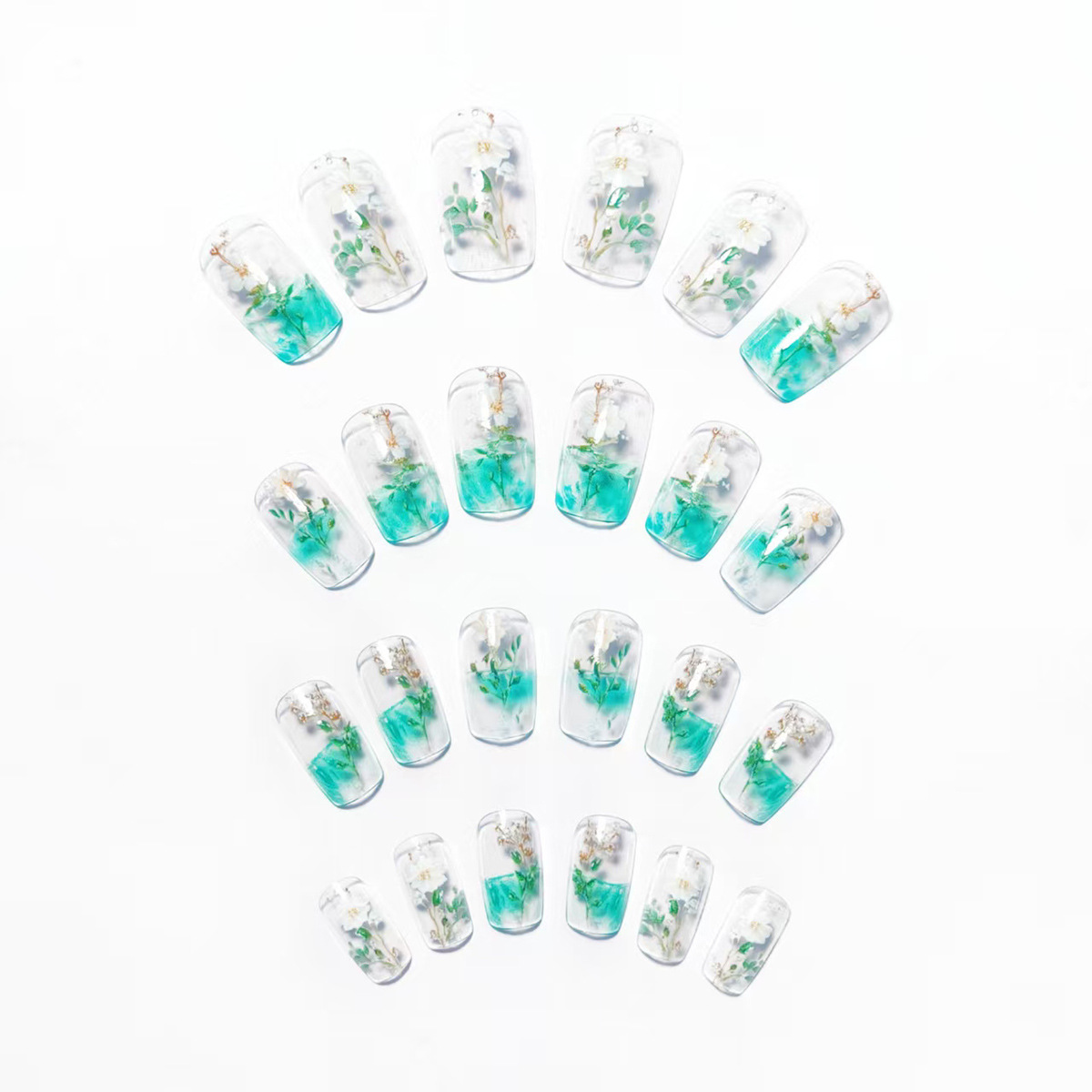 Medium fake nails for women gi - Press On Nail Set 评论和价格