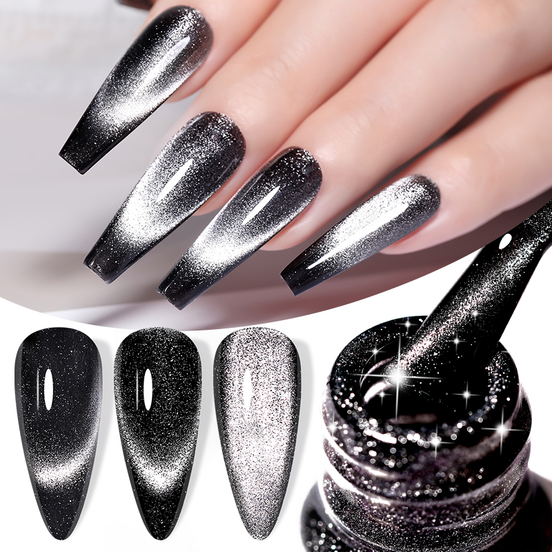 LILYCUTE 7ML Black Crystal Cat - Nail Art Chrome 评论和价格