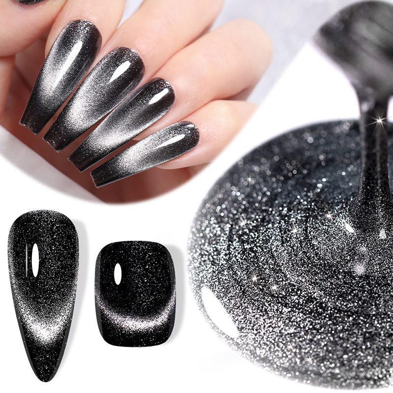 LILYCUTE 7ML Black Crystal Cat - Nail Art Chrome 评论和价格