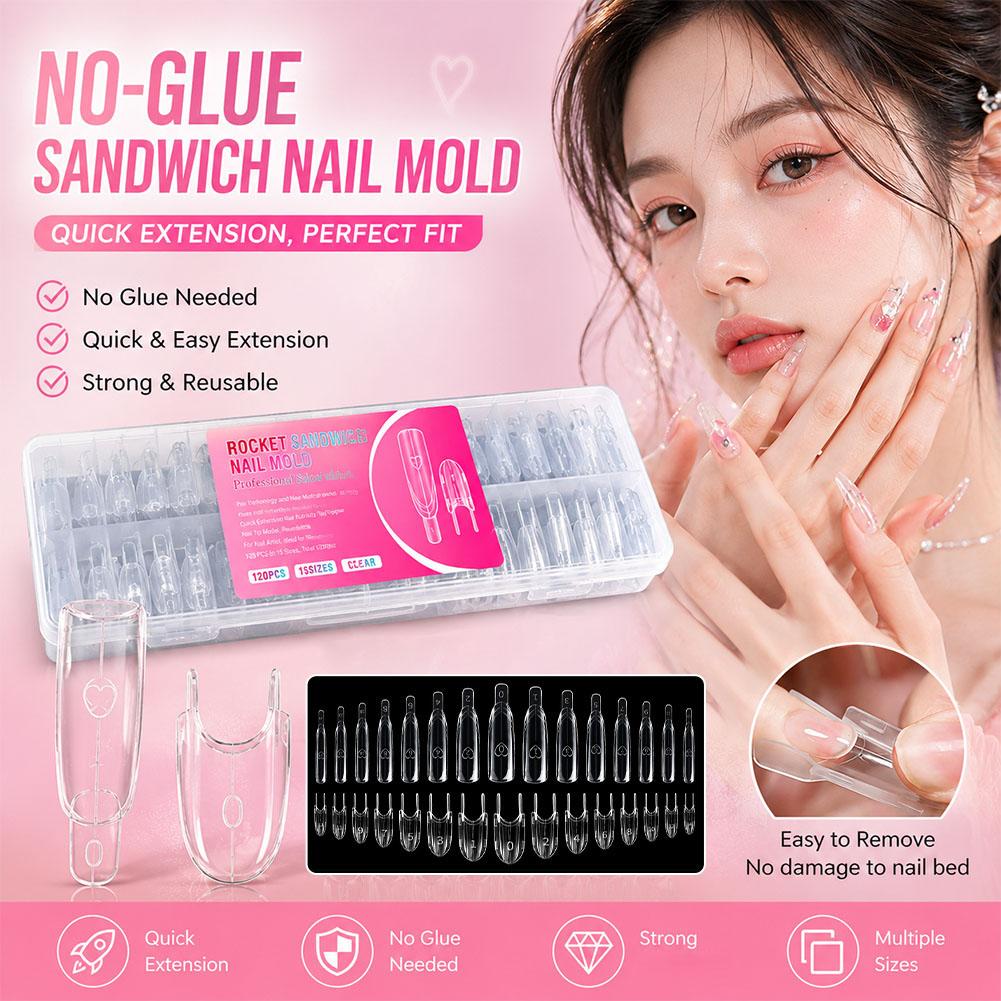 Dual Forms Nail Extension Mold - Nail Extension Form 评论和价格