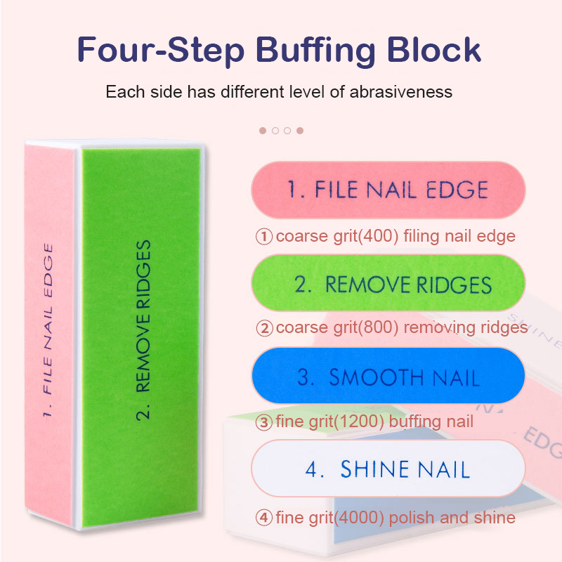 5/10pcs Nail Buffer Block 4 St - Nail Art Glossy 评论和价格