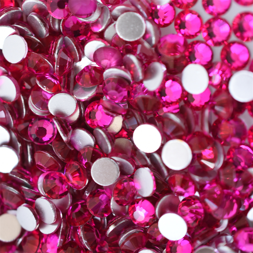 Glass Red 1440PCS SS16 SS20 Ro - Nail Art Fuchsia 评论和价格
