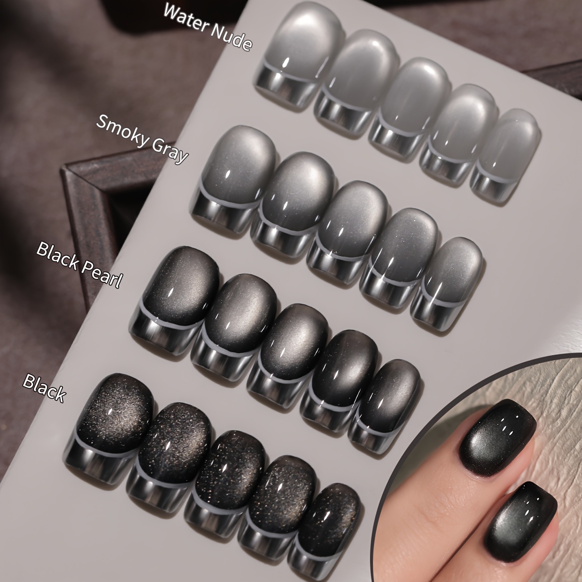 1/4pcs 10ml Popular Cat Eye Ma - Nail Art Chrome 评论和价格