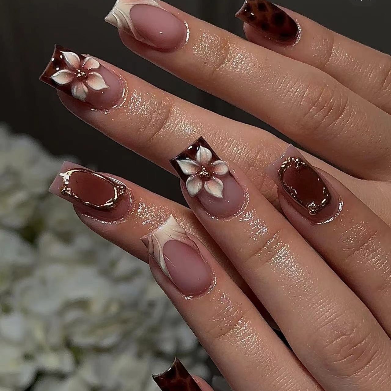 Short square fake nails for wo - Press On Nail Set 评论和价格