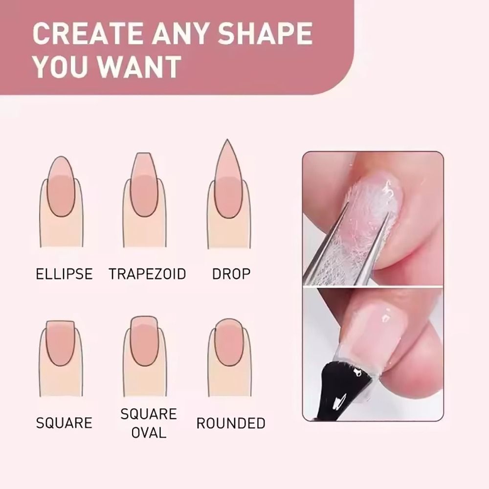 50Pcs Durable Non-woven Silk F - Nail Extension Form 评论和价格