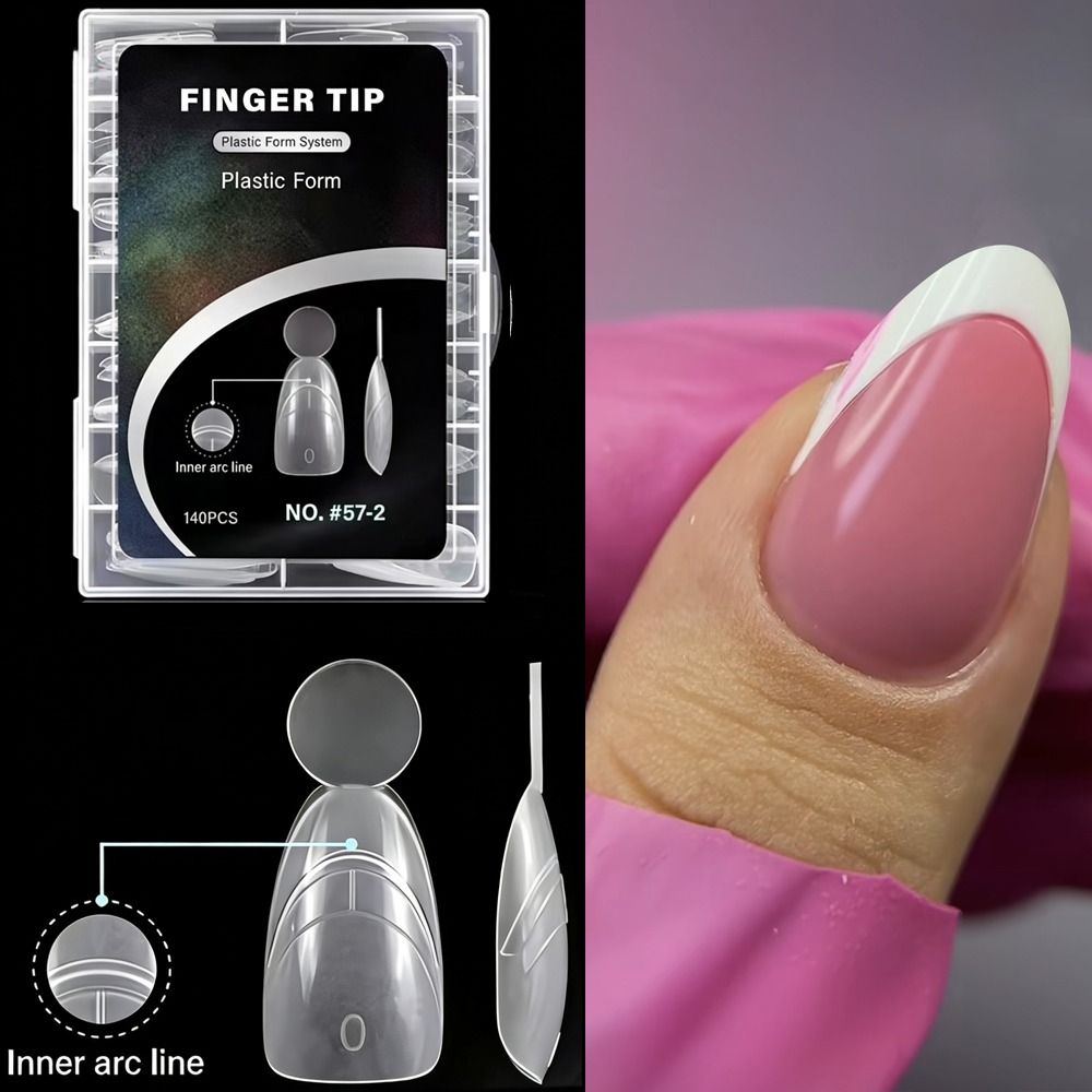 140PCS Matte Surface French Na - Nail Extension Form 评论和价格