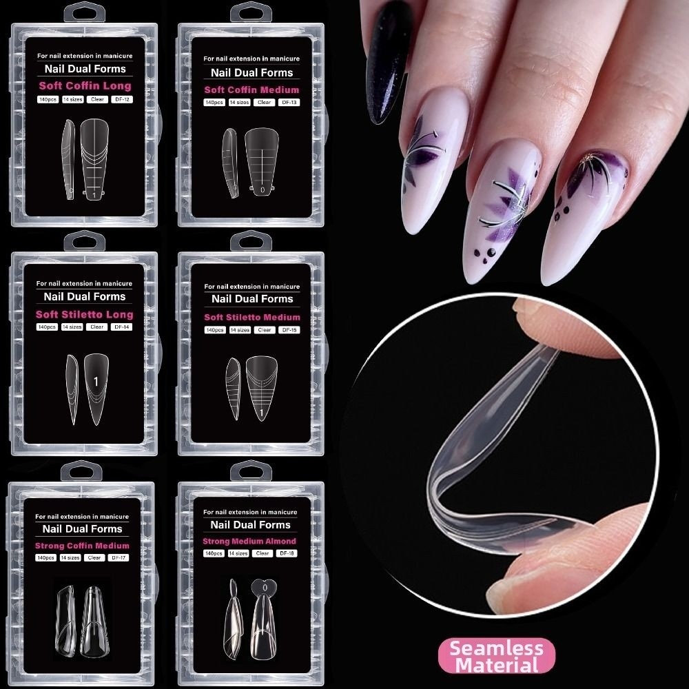 140PCS 14 Sizes French Nail Du - Nail Extension Form 评论和价格