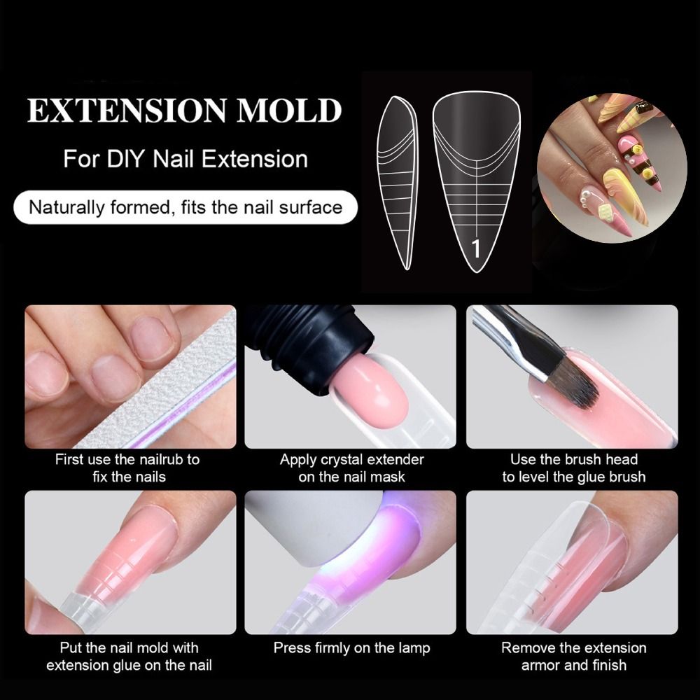 140PCS 14 Sizes French Nail Du - Nail Extension Form 评论和价格