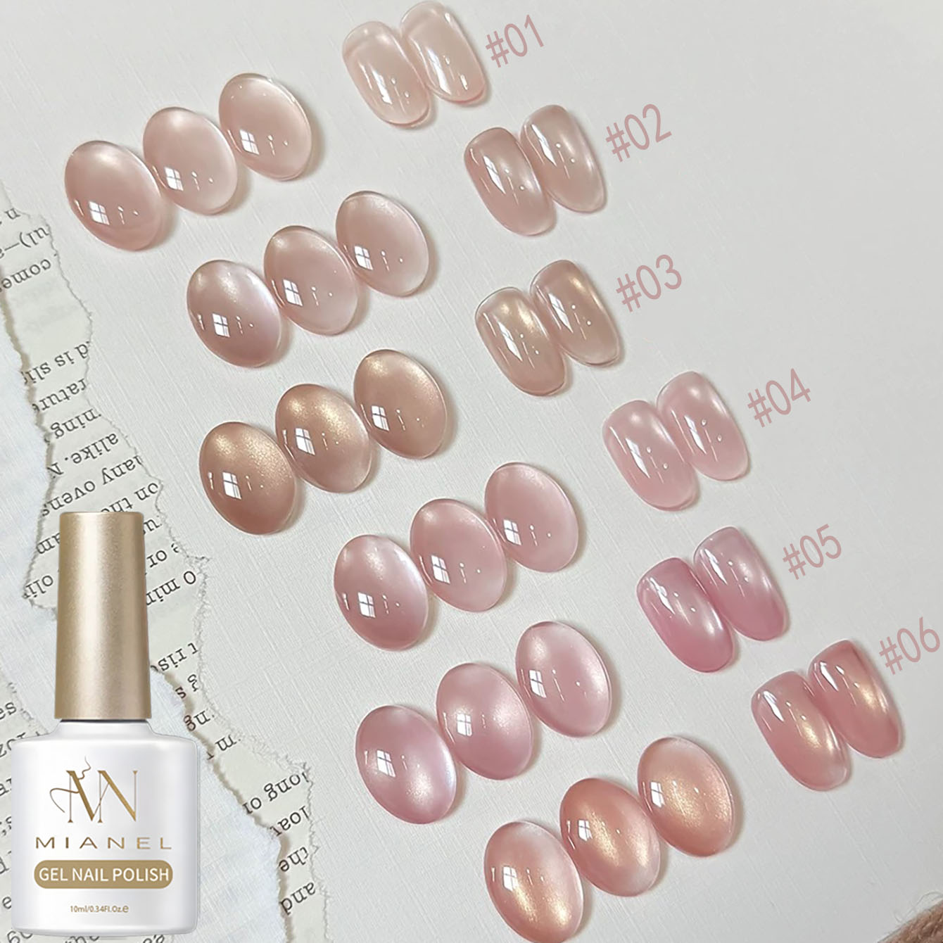 MIANEL 10ML Cat Eye Gel Nail P - Nail Art Pink Cat Eye 评论和价格