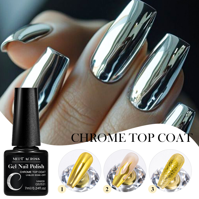 7ML Chrome Top Coat For Mirror - Nail Art Chrome 评论和价格