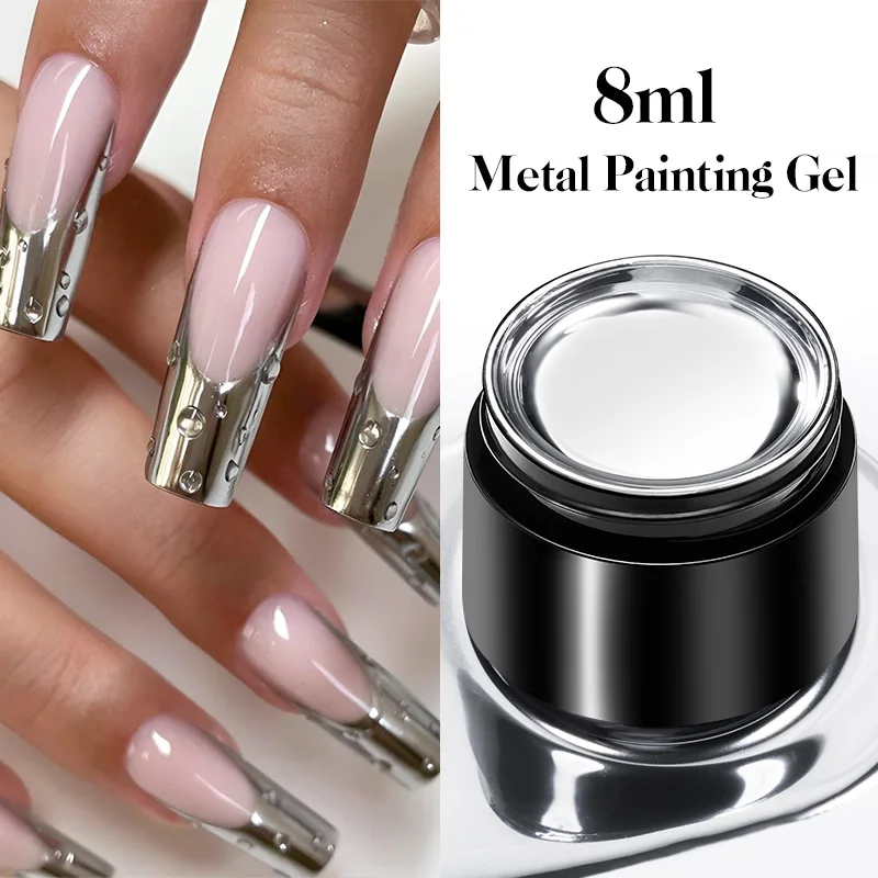 8ml Metallic Painting Gel Nail - Nail Art Chrome 评论和价格