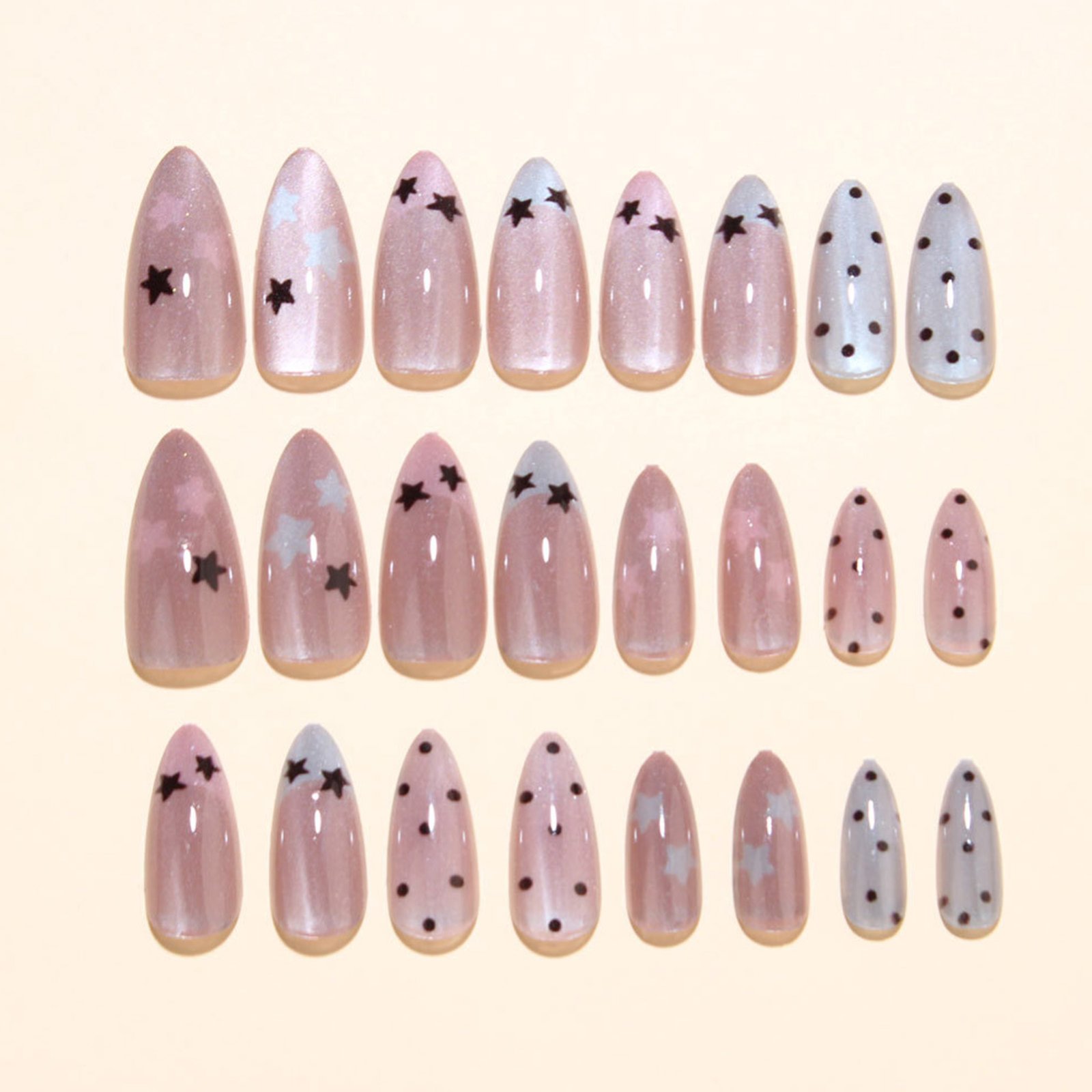 Nude Pink Almond Nails Press O - Nail Art Glossy 评论和价格